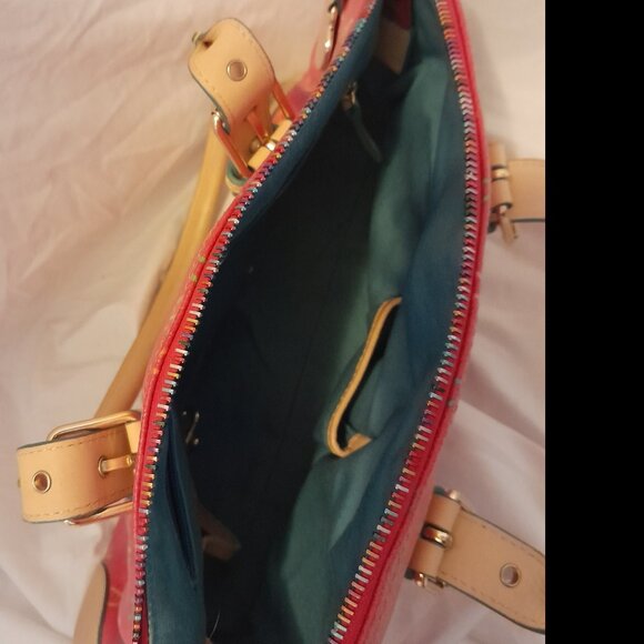 Vintage Y2K 2003 Dooney & Bourke Pink Monogram Domed Satchel Barbiecore - Picture 3 of 16